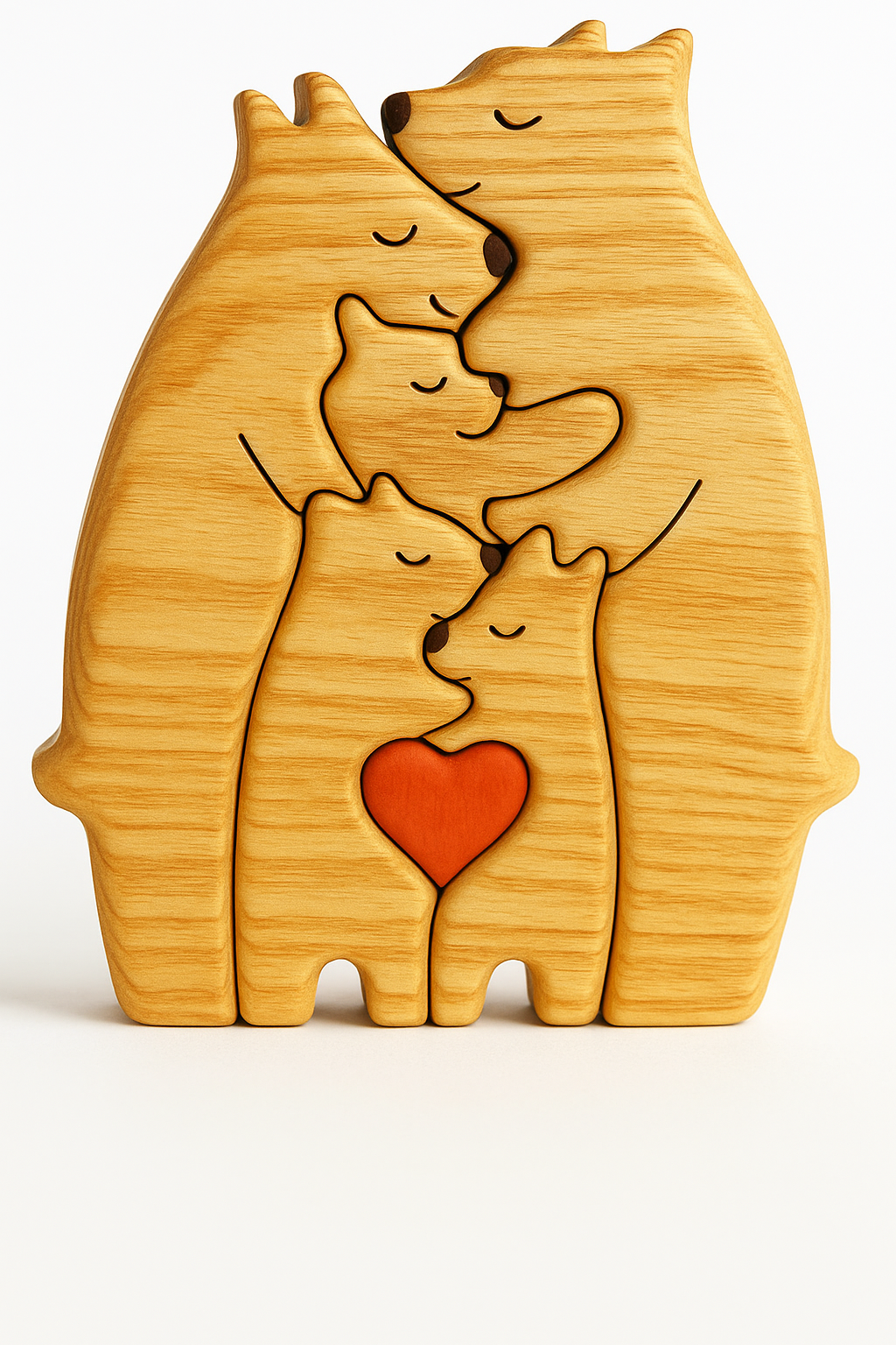Familles d'ours personnalisées en puzzle famille d'ours ( 3 enfants )
